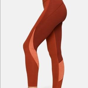 Outdoor Voices TechSweat 7/8 Zoom Red Orange Athletic Leggings Size XS